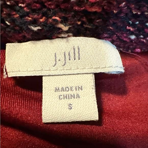 J. Jill Burgundy and Multicolor Knit Skirt - Picture 2 of 7
